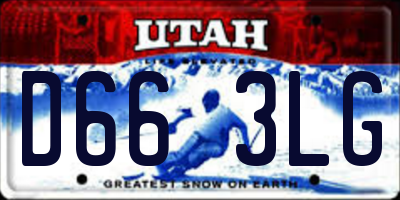 UT license plate D663LG