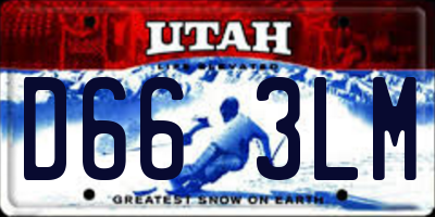 UT license plate D663LM