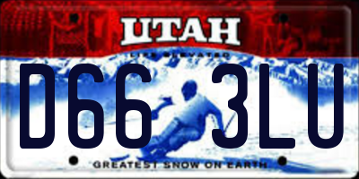 UT license plate D663LU