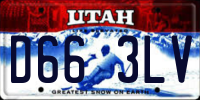 UT license plate D663LV