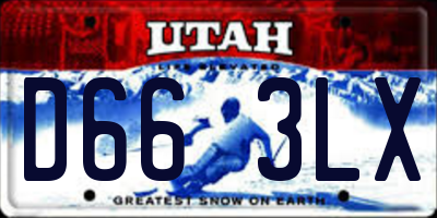 UT license plate D663LX