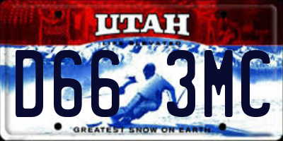 UT license plate D663MC