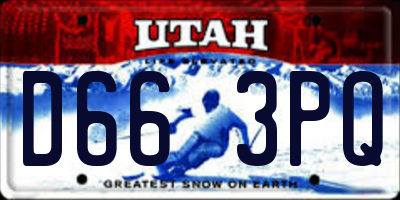 UT license plate D663PQ