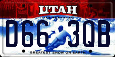 UT license plate D663QB