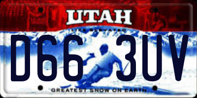 UT license plate D663UV