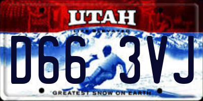 UT license plate D663VJ