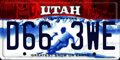 UT license plate D663WE