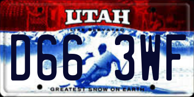 UT license plate D663WF