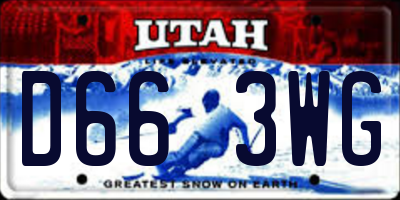UT license plate D663WG