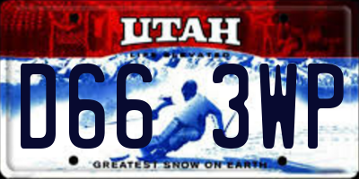 UT license plate D663WP