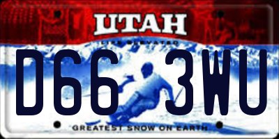 UT license plate D663WU