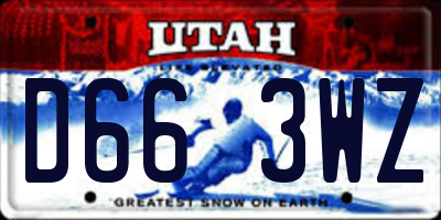 UT license plate D663WZ