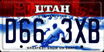 UT license plate D663XB
