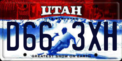 UT license plate D663XH