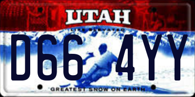 UT license plate D664YY
