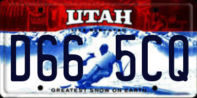 UT license plate D665CQ