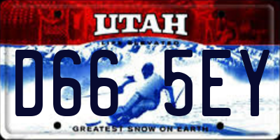 UT license plate D665EY