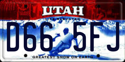 UT license plate D665FJ