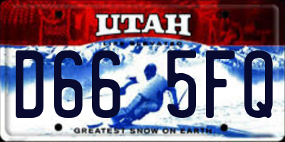 UT license plate D665FQ