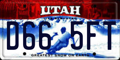 UT license plate D665FT