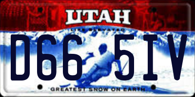 UT license plate D665IV