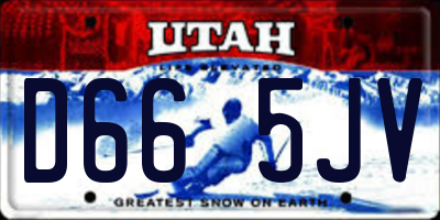 UT license plate D665JV