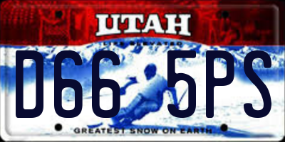 UT license plate D665PS