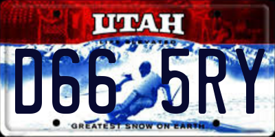 UT license plate D665RY