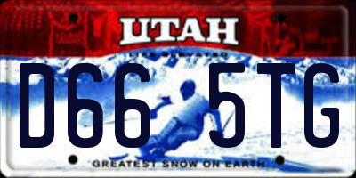 UT license plate D665TG