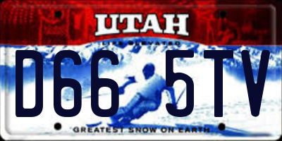 UT license plate D665TV