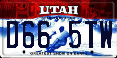 UT license plate D665TW