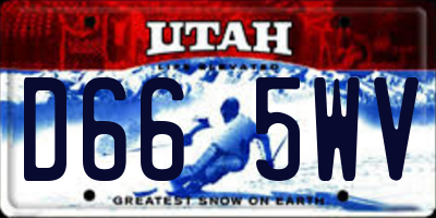 UT license plate D665WV