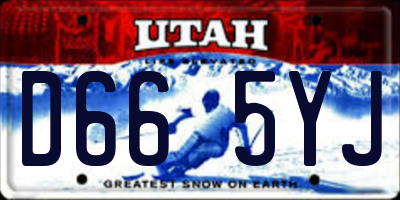 UT license plate D665YJ