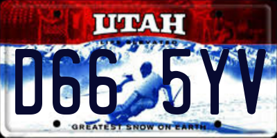 UT license plate D665YV