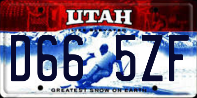 UT license plate D665ZF