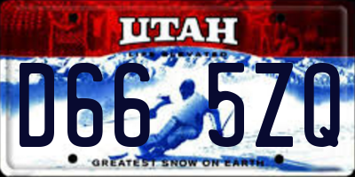 UT license plate D665ZQ