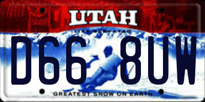 UT license plate D668UW
