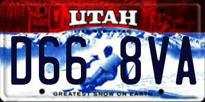 UT license plate D668VA