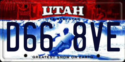 UT license plate D668VE