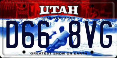 UT license plate D668VG