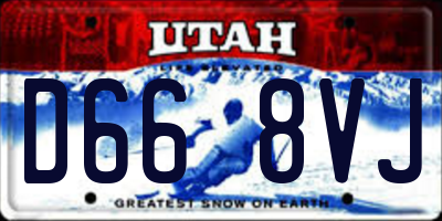 UT license plate D668VJ