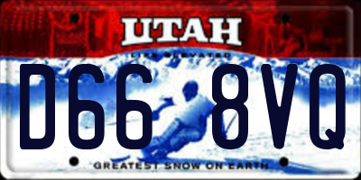 UT license plate D668VQ