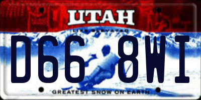 UT license plate D668WI