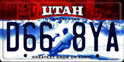 UT license plate D668YA