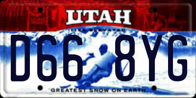 UT license plate D668YG