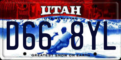 UT license plate D668YL