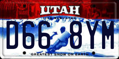 UT license plate D668YM