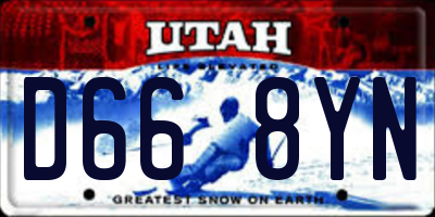 UT license plate D668YN