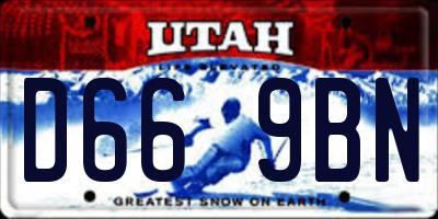 UT license plate D669BN