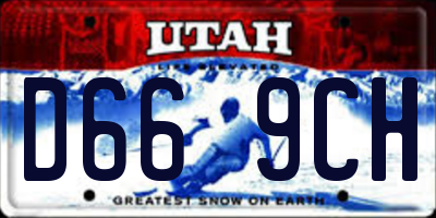 UT license plate D669CH